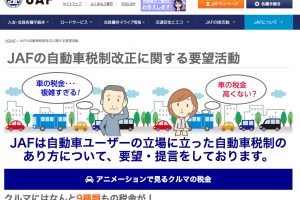 JAFが重税を訴える動画を公開