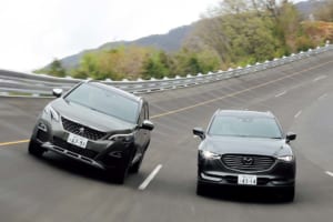 マツダCX-8 XD 2WD Lパッケージ vs プジョー5008 GT ブルーHdi、日本を代表するディーゼルSUVがヨーロッパの雄に挑む【清水和夫のDST】#92-1/4