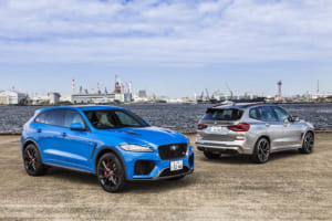 【比較試乗】「ジャガー Fペイス SVR vs BMW X3Mコンペティション」5L V8でねじ伏せるか？3L直6で舞うか？