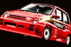 転倒続出!! 「無限シティ・ターボII R」のワンメイクシルエットは本気とパロディの狭間レーサーだ【モデルカーズ】