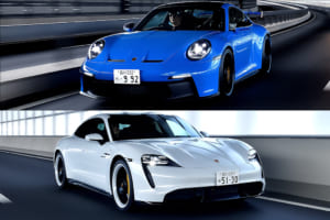 ポルシェの伝統と革新のぶつかり合い！ エンジン車とEVの2台巨塔「911GT3」と「タイカンターボS」が忖度なしのガチンコ対決、よりポルシェらしいのはどちらだ――⁉