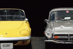 サーキット由来のクルマたち『ロータス・エラン』VS『ホンダS800』～DOHCエンジンを搭載するオープン2シーターの代名詞～