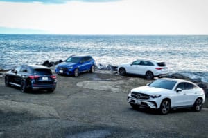 メルセデスの新たな王道モデル“GLC”を徹底比較！「GLC350e 4マチック vs GLC220d 4マチック・クーペ vs メルセデスAMG GLC63 vs GLC43 4マチック」