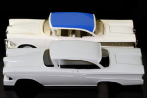 amt製1/25スケール・プロモーショナルモデルとAMTアーテル製プラモデル「1958エドセル・ペーサー・ハードトップ」の比較