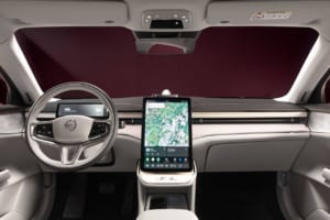 ボルボの新型フラッグシップBEV「ES90」のインストゥルメントパネル。