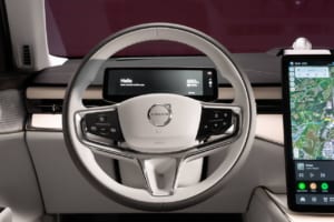 ボルボの新型フラッグシップBEV「ES90」のインテリア。