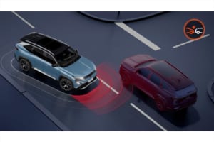 ルノーの新たな世界戦略SUV「ボレアル」の先進安全装備についての解説図。