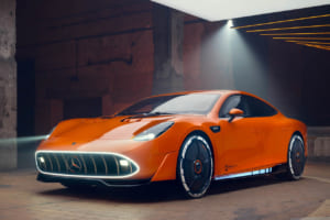 CONCEPT AMG GT XX：低い位置に横長のグリルが構えるフロントフェイスは、以前にメルセデスが公開したヴィジョンC111というコンセプトモデルの流れを汲んでいる。0.198のCd値は、このまま量産化されると乗用車では世界トップになるかもしれない。