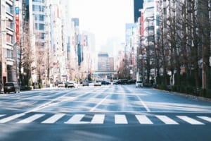 信号の変わり目　停止線