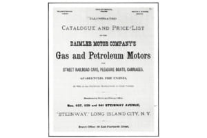 1888年ウィリアム・スタインウェイとゴットリープ・ダイムラーの出会いにより、ダイムラー製品をアメリカでライセンス生産する「ダイムラー・モーター会社」が設立。定置型及び船舶用エンジンの生産を行う条項も契約に含まれていた。