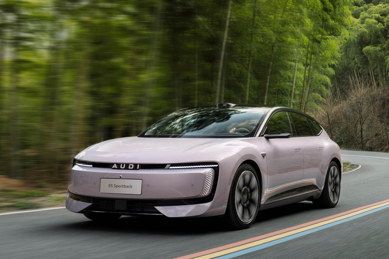 【速報】エンブレムは「AUDI」。アウディの“もう一つの顔”、「E5スポーツバック」が中国で生産開始