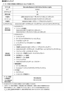 メルセデス・マイバッハ S680 エディション ノーザン ライツ