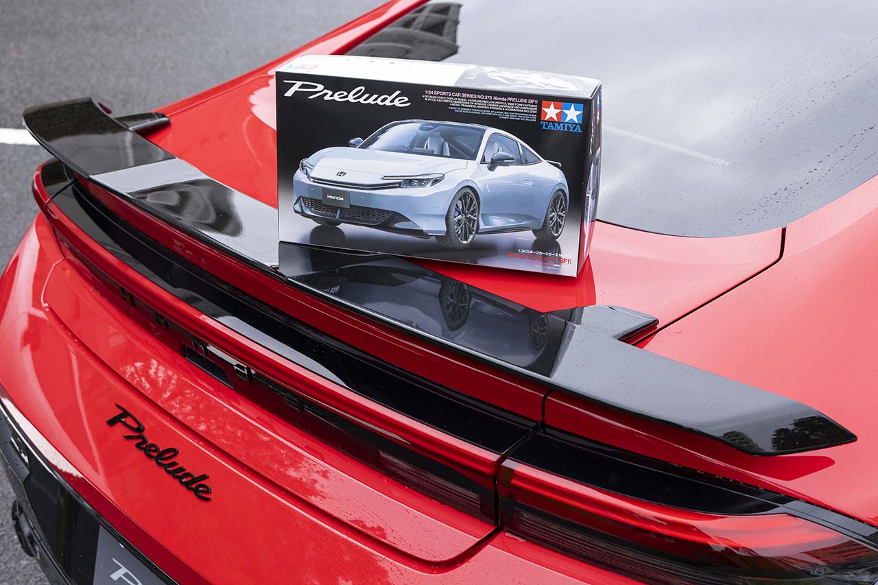 「これぞ本物！」ホンダアクセス開発陣の“魂”がタミヤ製プラモに宿る。「1/24 Hondaプレリュード（BF1）」付属の「テールゲートスポイラー」に注目！
