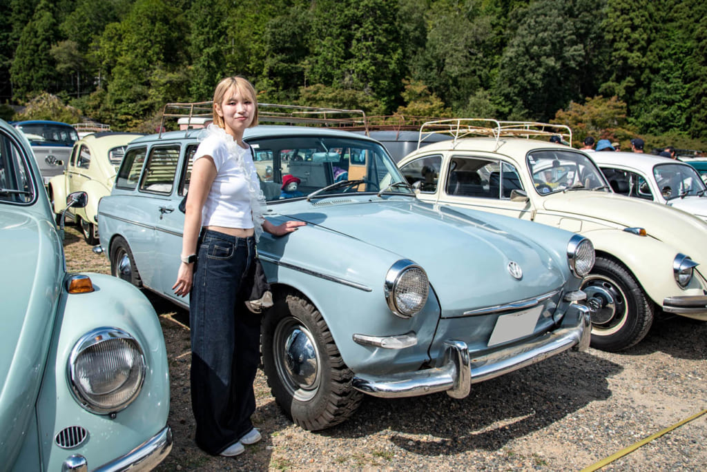 1965年式フォルクスワーゲン・タイプ3バリアントと、オーナーの「さきぽん」さん
