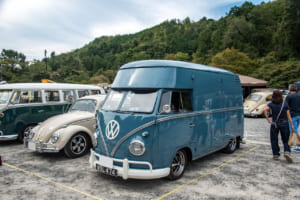 VW Autumn 2025:ベストタイプ2は河中さんの1962年式ハイルーフバス。アメリカから日本にわたってきてから2オーナー目とのことだ。