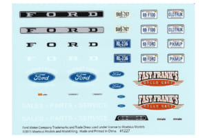 メビウスモデルズ製1/25スケール・プラモデル「1969フォードF-100カスタムキャブ・ショートベッド」