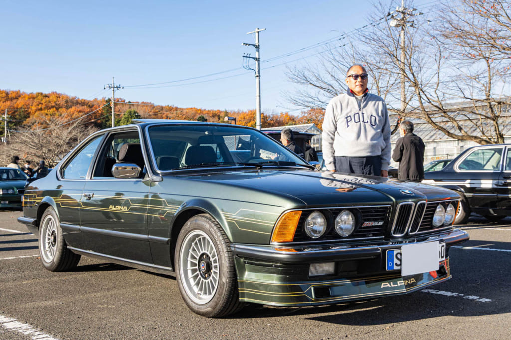1985年式 アルピナ B9 3.5クーペ（E24型）：BMW 2002ターボとフォルクスワーゲン・ゴルフ1 GTIエッティンガーも愛用しているオーナーの井野さん。