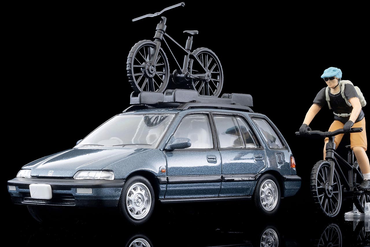 MTBとライダー付属版も登場！ トミーテックのホンダ「シビック・シャトル」1/64ミニカーに新仕様、2026年6月発売！【LE VOLANT モデルカー俱楽部】