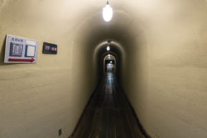 四万温泉 積善館：本館と山荘・佳松亭をつなぐ「浪漫のトンネル」は、千尋が油屋へ迷い込むトンネルを連想させる。