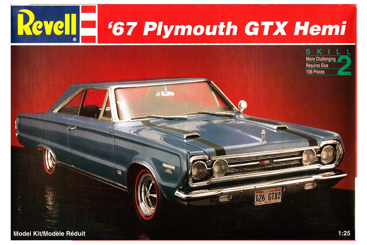 レベル製1/25スケール・プラモデル「’67プリマスGTXヘミ」