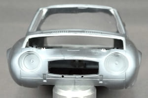 フジミ製1/24スケール・プラモデル「トヨタS800」制作中の様子