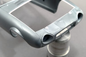 フジミ製1/24スケール・プラモデル「トヨタS800」制作中の様子