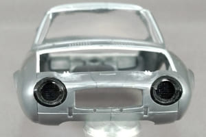 フジミ製1/24スケール・プラモデル「トヨタS800」制作中の様子