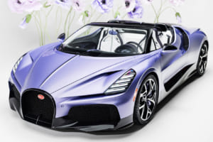 ラベンダー色のW16最終章。ブガッティが仕立てた世界に一台のオートクチュール「ミストラル・キャロライン」