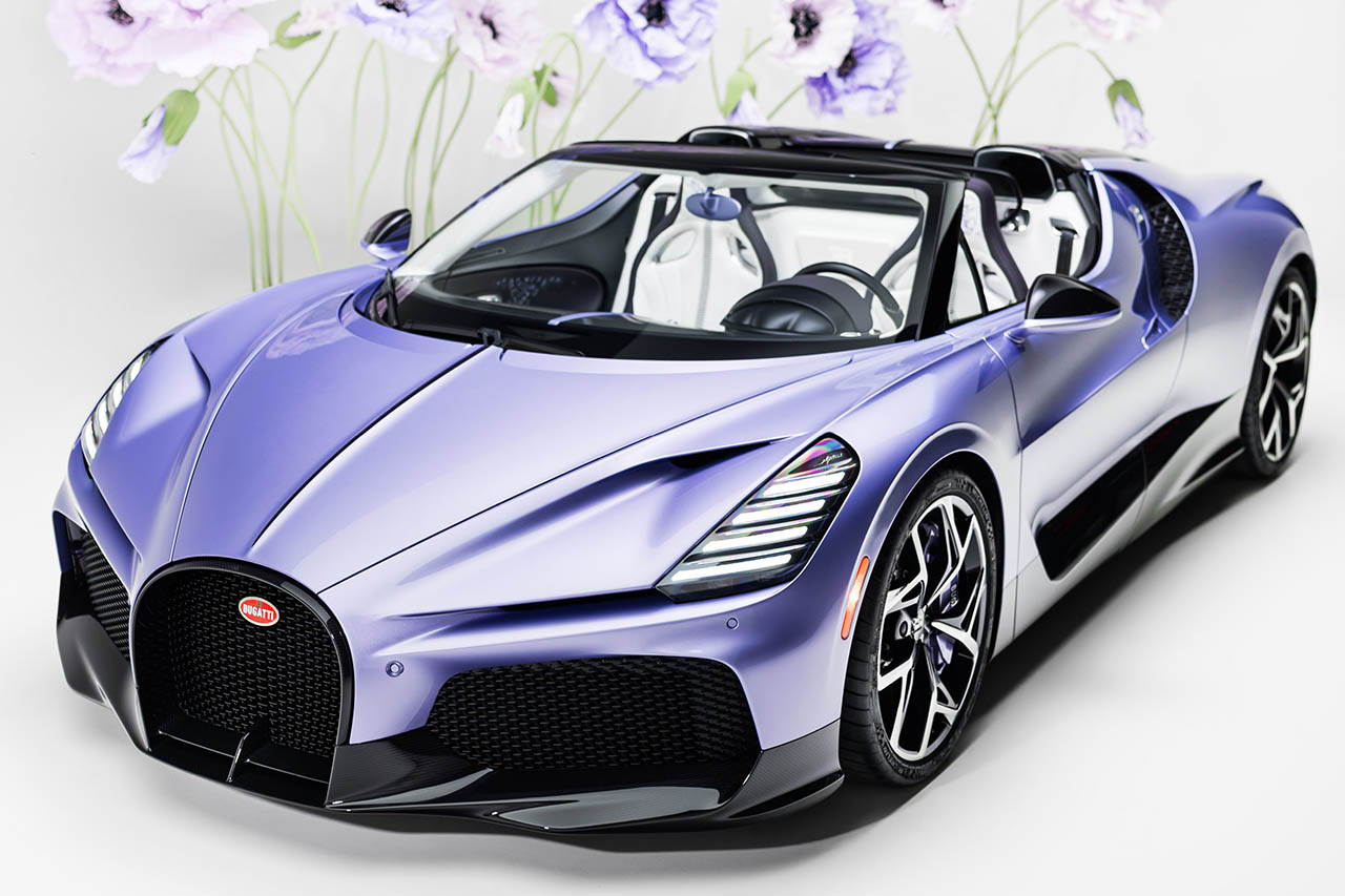 ラベンダー色のW16最終章。ブガッティが仕立てた世界に一台のオートクチュール「ミストラル・キャロライン」