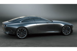 第33回「Festival Automobile International（国際自動車フェスティバル）」において「Most Beautiful Concept Car of the Year賞」に選出されたマツダVISION COUPE。魂動デザインの真骨頂ともいえる美しい4ドアクーペ。