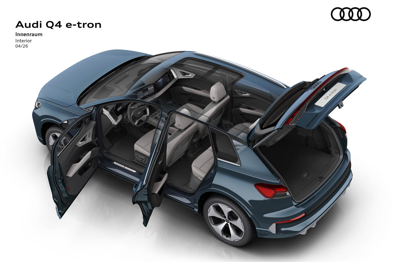 アウディ新型「Q4 e-tron」発表。新モーター採用による航続592km達成と、ブランド初「双方向充電」が示す次世代の完成形 - LE ...