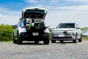 通称「Hyundai Qちゃん」と呼ばれるモバイルサービスカー。特殊工具を含む整備用具や、事務手続きのためのプリンター電源は、IONIQ 5のV2L機能を活用する。まずはCXC横浜に導入され、今後全国へ徐々に展開する予定だ。