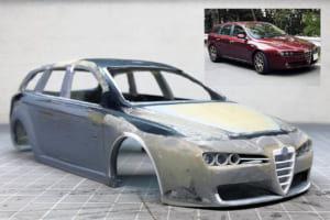 細部を作り込みボディがいよいよ完成か!? 愛車「アルファ・ロメオ159スポーツワゴン」のフルスクラッチに挑む・第7回【LE VOLANTモデルカー俱楽部】
