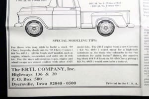 AMTアーテル製1/25スケール・プラモデル「1955シェビー・ステップサイド・ストリートマシーン」