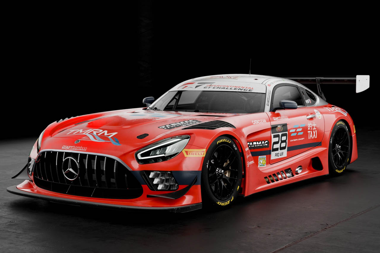 第50回鈴鹿1000kmに投入される75エクスプレスのメルセデスAMG GT3、28号車。