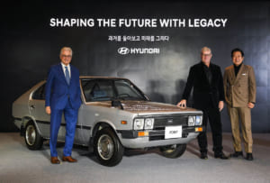 ジウジアーロがデザインし、1974年のトリノモーターショーでデビューしたヒョンデ・ポニー。
