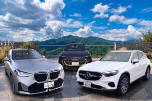 いま選ぶべきプレミアムミドルSUVの正解は？ アウディQ5、BMW X3、メルセデス・ベンツGLCの装備と走りから紐解く、それぞれの「真価」【自動車業界の研究】《LE VOLANT LAB》