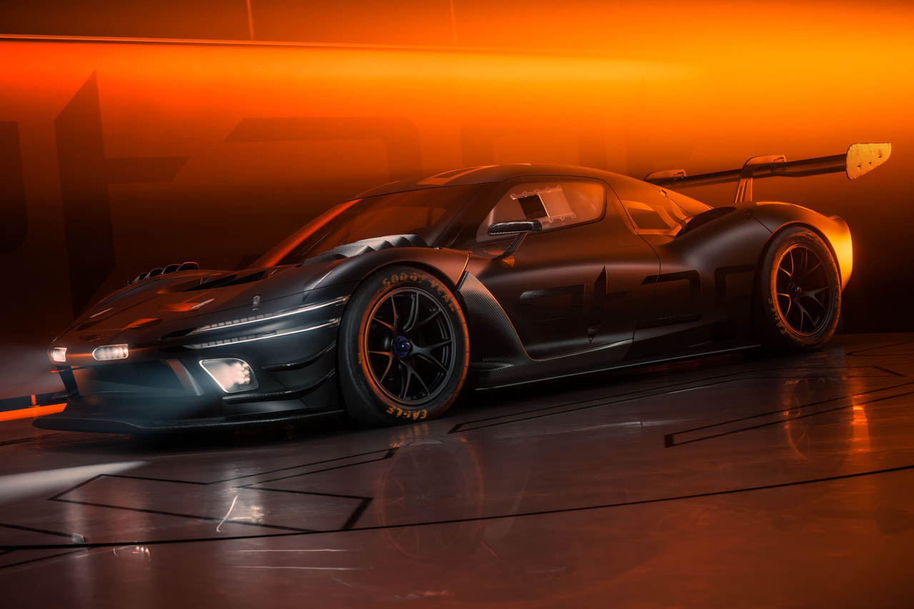 2026年6月のル・マン24時間レースで公開された次世代レーシングカーのコンセプトモデル「Genesis Magma GT3 Concept」。