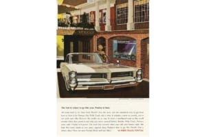 1964年型ポンティアック・ボンネヴィル広告・VK/AF画(コネチカット・ウェストポート、シェ・ピエール)