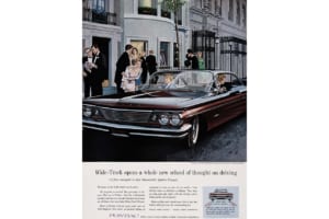 1960年型ポンティアック・ボンネヴィル広告・VK/AF画(ニューヨーク・マンハッタン、画廊のオープニングセレモニー)