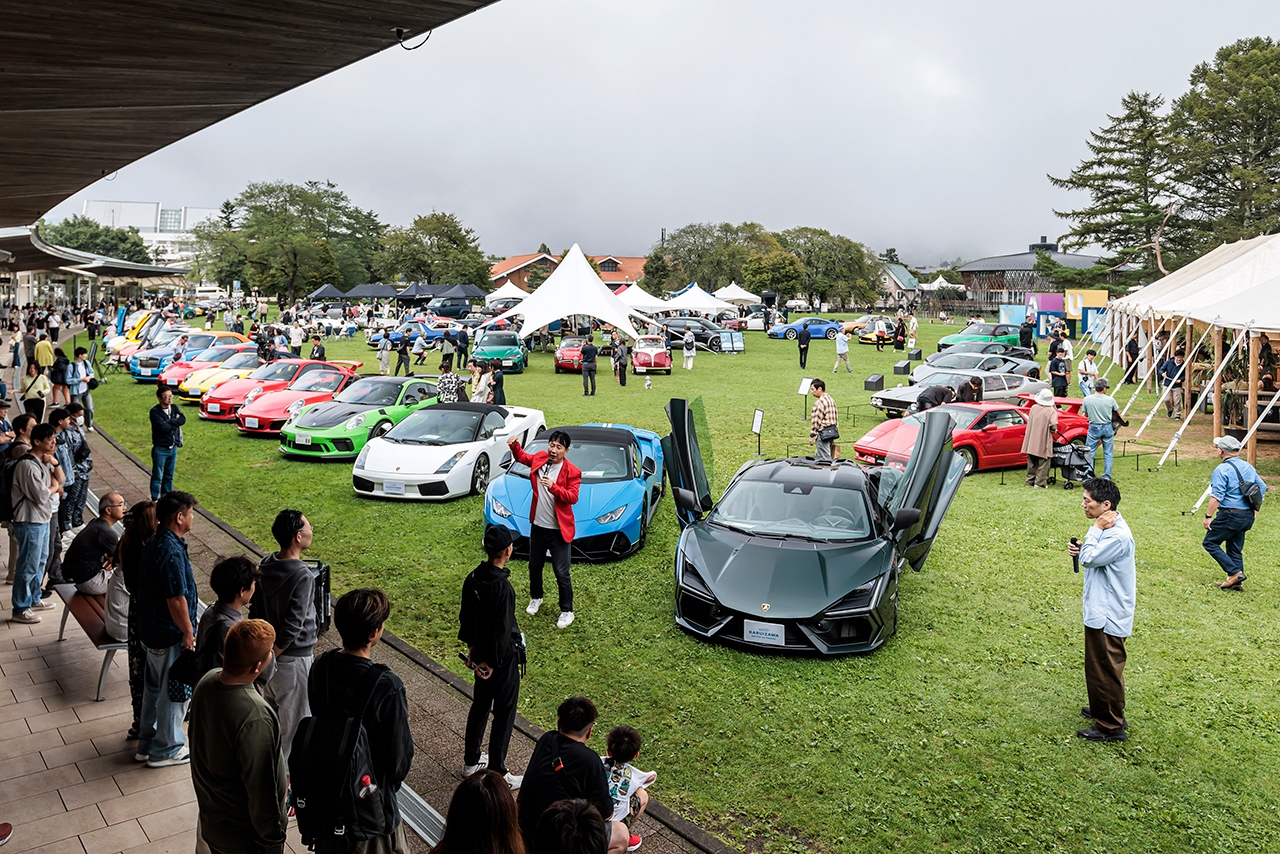 【軽井沢モーターギャザリング2026】最新ランボルギーニから名車ジャガーEタイプまで。新旧モデル競演と注目のコンクール・デレガンス
