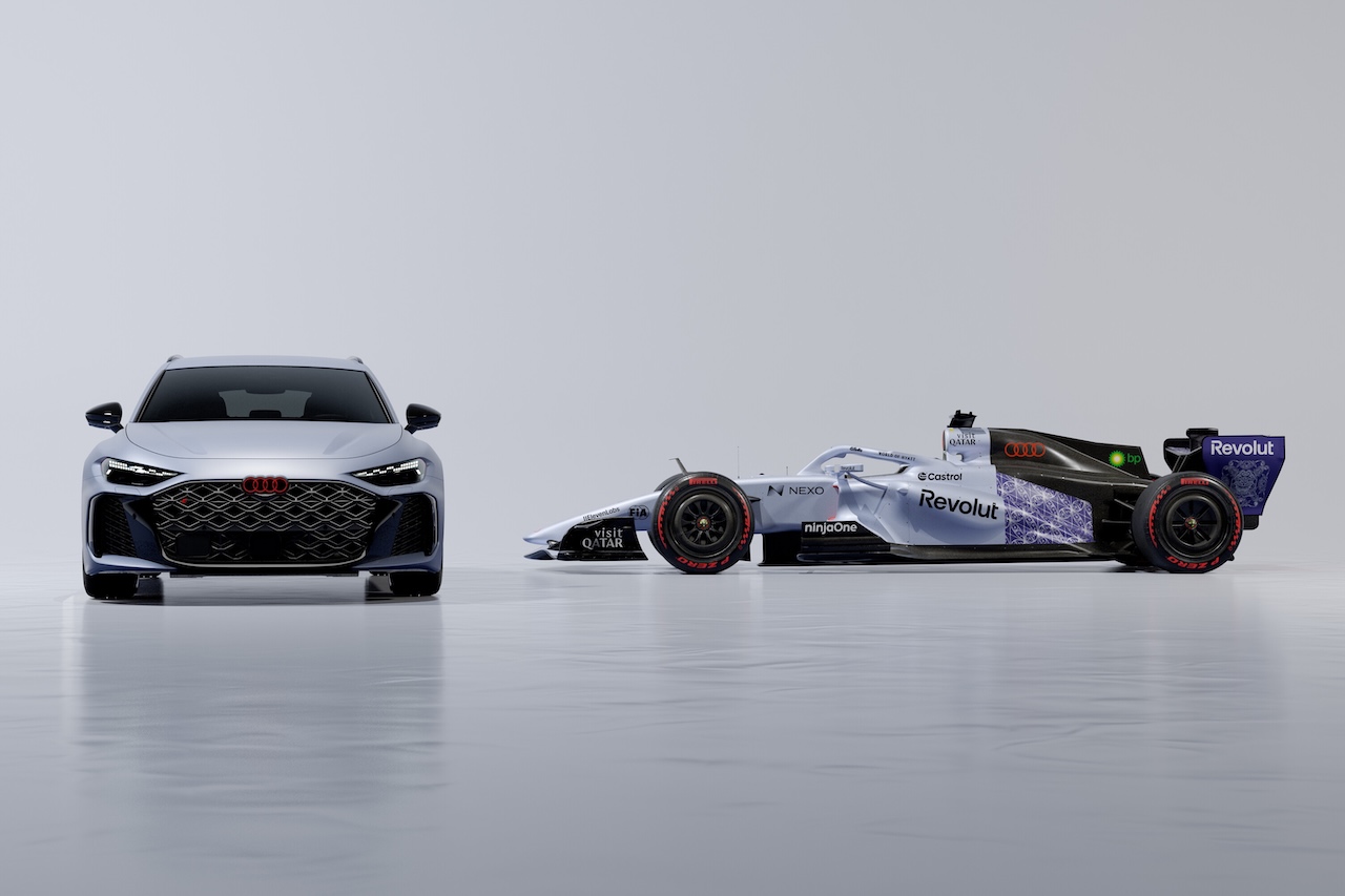 【アウディ新型RS 5】今週末のシンガポールGPで特別色を披露。F1直系639psのPHEV、日本市場へ